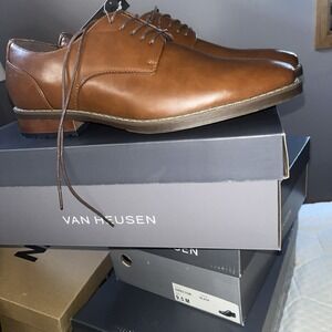 Brown Dress Shoe Van Heusen Comfort Memory Foam 9.5 NIB